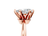 Rose gold Pear Cut Solitaire Engagement Ring with Six-Prong Setting and Tapered Band_8
