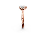Rose gold Pear Cut Solitaire Engagement Ring with Tapered Band and Four-Prong Setting 2