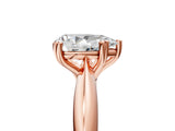 Rose gold Pear Cut Solitaire Engagement Ring with Tapered Band and Four-Prong Setting 5