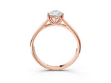 Rose gold Pear Cut Solitaire Engagement Ring with Tapered Band and Four-Prong Setting_6