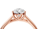 Rose gold Pear Cut Solitaire Engagement Ring with Tapered Band and Four-Prong Setting_7