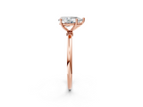 Rose gold Pear Cut Solitaire Engagement Ring with Thin Band and Four-Prong Setting_5