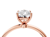 Rose gold Pear Cut Solitaire Engagement Ring with Thin Band and Four-Prong Setting_7