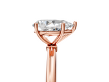 Rose gold Pear Cut Solitaire Engagement Ring with Thin Band and Four-Prong Setting_8