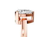 Rose gold Pear Cut Solitaire Ring with Four-Prong Setting and Classic Band_62