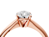 Rose gold Pear Cut Solitaire Ring with Four-Prong Setting on a Classic Band_77