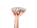 Rose gold Pear Cut Solitaire Ring with Four-Prong Setting on a Classic Band_78