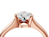 Rose gold Pear Cut Solitaire Tension Set Diamond Ring with Split Shank Band_19