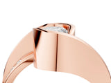 Rose gold Pear Cut Solitaire Tension-Set Diamond Split Shank Ring_19