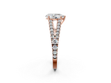 Rose gold Pear Cut Split Shank Pave Diamond Engagement Ring with Four-Prong Setting_30