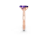 Rose gold Pear Cut Tanzanite Solitaire Engagement Ring with Cathedral Setting and Four-Prong Mount_26