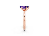 Rose gold Pear Cut Tanzanite Solitaire Engagement Ring with Classic Band and Four-Prong Setting_26