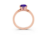 Rose gold Pear Cut Tanzanite Solitaire Engagement Ring with Classic Band and Four-Prong Setting_27