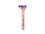 Rose gold Pear Cut Tanzanite Solitaire Twist Band Prong Setting Ring_38