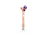 Rose gold Pear Cut Tanzanite Two-Stone Open Band Ring with Prong Setting_8