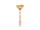 Rose gold Pear Cut Yellow Sapphire Solitaire Engagement Ring with Classic Band and Four-Prong Setting_26