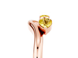 Rose gold Pear Cut Yellow Sapphire Two-Stone Open Band Ring with Prong Setting_23
