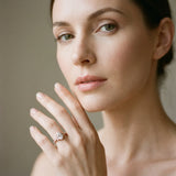 Rose gold Pear Diamond Bezel and Prong Setting with Pave Band_4