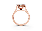 Rose gold Pear Diamond Cluster Halo Solitaire with Four-Prong Setting_80
