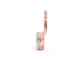 Rose gold Pear Diamond Drop Earring Jackets_1
