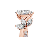 Rose gold Pear Diamond Floral Vine Solitaire Engagement Ring_31