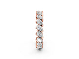 Rose gold Pear Diamond Full Eternity Band with Shared Prong Setting_2