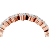 Rose gold Pear Diamond Full Eternity Band with Shared Prong Setting_4