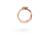Rose gold Pear Diamond Mini Huggie Hoop Earrings_46