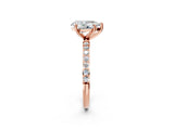 Rose gold Pear Diamond Pavé Band with Six-Prong Setting_29