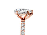 Rose gold Pear Diamond Pavé Band with Six-Prong Setting_32