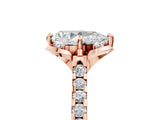 Rose gold Pear Diamond Pave Band with Floral Prong Setting_32