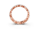 Rose gold Pear Diamond Shared Prong Eternity Band_3