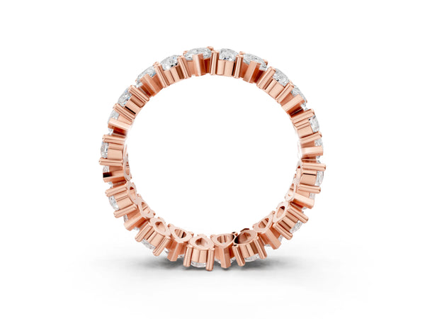 Rose gold Pear Diamond Shared Prong Eternity Band