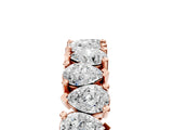 Rose gold Pear Diamond Shared Prong Eternity Band_5