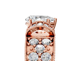 Rose gold Pear Halo Pave Diamond Engagement Ring with Milgrain Detailing_54