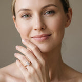 Rose gold Pear-Shaped Solitaire Diamond Ring with Tapered Band and Six-Prong Setting_7