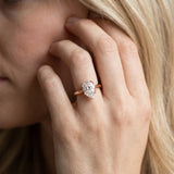 Rose gold Pear-Shaped Solitaire Diamond Ring with Tapered Band and Six-Prong Setting_8