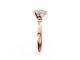 Rose gold Pear Solitaire Beaded Band with Four-Prong Setting_66