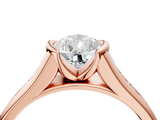 Rose gold Pear Solitaire Bezel-Set Diamond Ring with Channel-Set Band_45