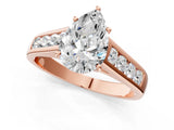 Rose gold Pear Solitaire Channel-Set Diamond Engagement Ring with Four-Prong Setting_33