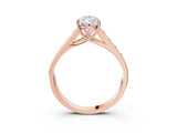 Rose gold Pear Solitaire Channel-Set Diamond Engagement Ring with Four-Prong Setting_35