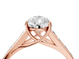 Rose gold Pear Solitaire Channel-Set Diamond Engagement Ring with Four-Prong Setting_36