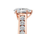 Rose gold Pear Solitaire Channel-Set Diamond Engagement Ring with Four-Prong Setting_37