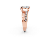 Rose gold Pear Solitaire Channel-Set Split Shank Ring with Tension Prong Setting_17