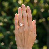 Rose gold Pear Solitaire Diamond Engagement Ring with Pavé Band and Six-Prong Setting_12