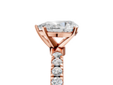Rose gold Pear Solitaire Diamond Pavé Band with Four-Prong Setting_40