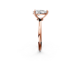 Rose gold Pear Solitaire Diamond Ring with 4-Prong Setting on a Classic Band_5