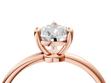 Rose gold Pear Solitaire Diamond Ring with 4-Prong Setting on a Classic Band_7