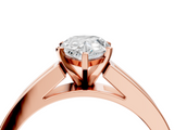 Rose gold Pear Solitaire Diamond Ring with Channel-Set Band and Four-Prong Setting_13