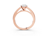 Rose gold Pear Solitaire Diamond Ring with Four-Prong Setting and Classic Band_11